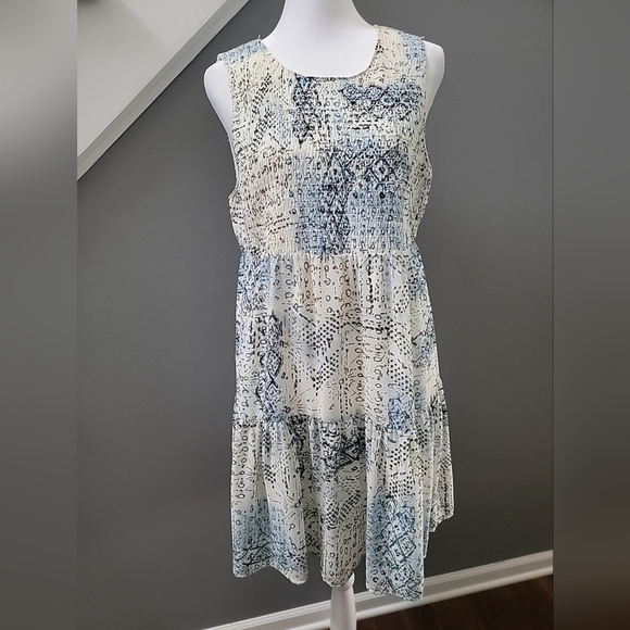 Princess Vera Wang Tiered Dress Size XL Lined Boho Flowy - Picture 1 of 6